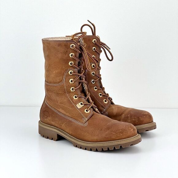 WEINBRENNER Suede Lace-Up Faux Fur Fall or Winter Boots Women Size 7 - Picture 1 of 11